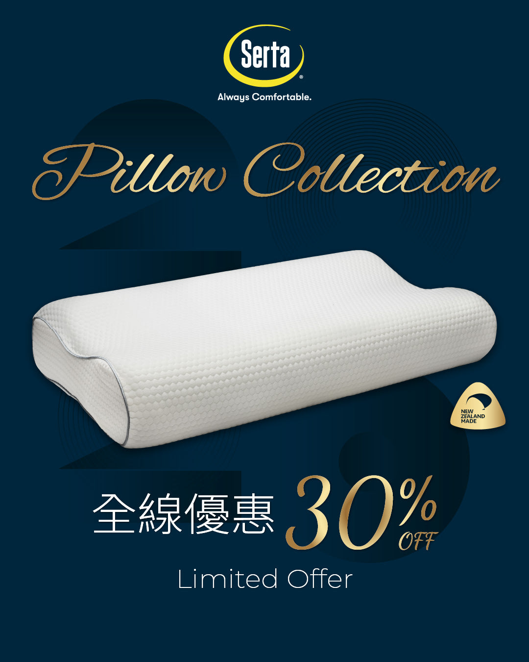 【Serta 新春再度獻禮🎁｜枕頭全線優惠】