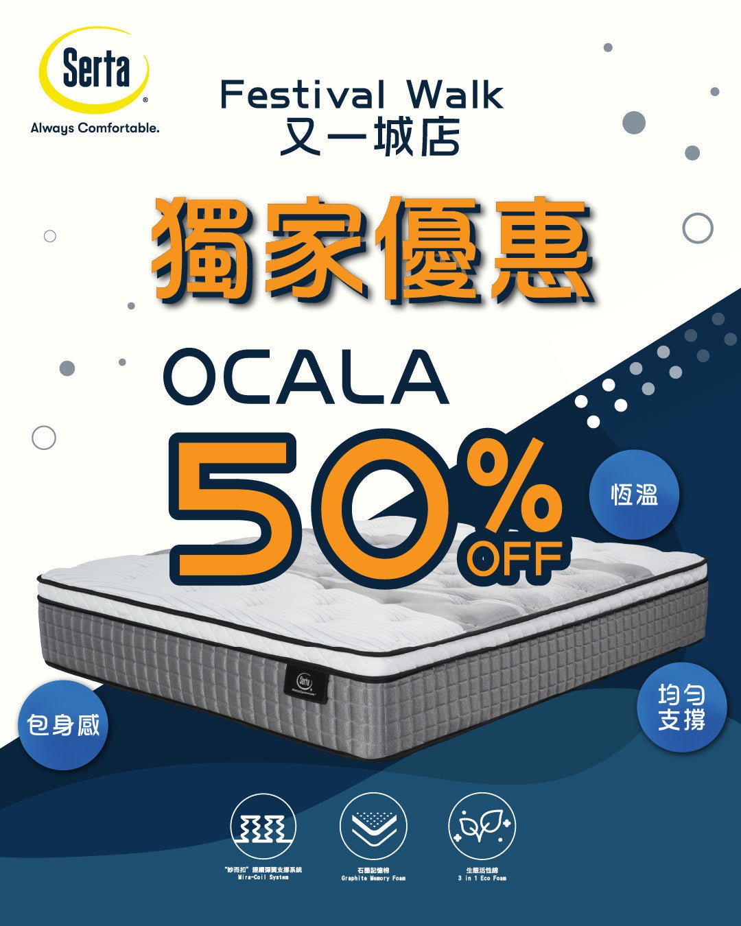【速報✉️❗️又一城店限時獨家優惠⏰】 - Serta Store