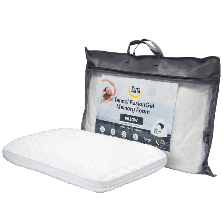 紐西蘭天絲凝膠記憶枕 Perfect Sleeper Tencel FusionGel Memory Foam Pillow - Serta Store