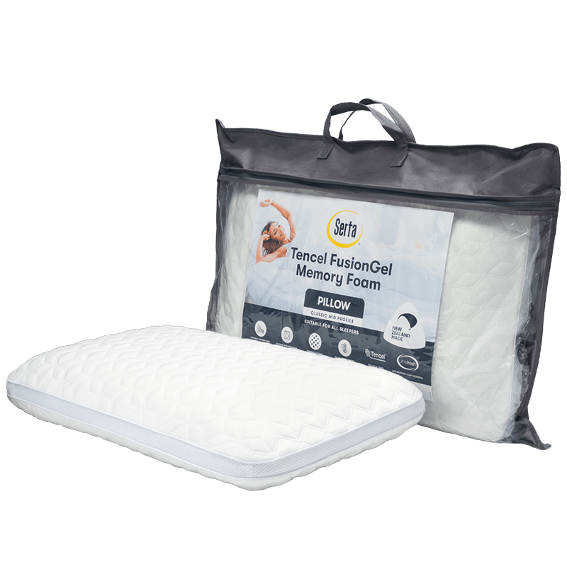 紐西蘭天絲凝膠記憶枕 Perfect Sleeper Tencel FusionGel Memory Foam Pillow - Serta Store
